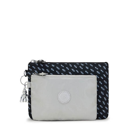 Kipling Duo Pouch Printed 2-in-One Pouches Tassen Grijs | BE 2119AH